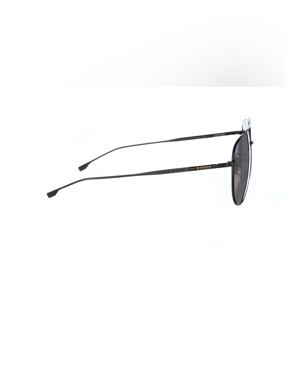 Hugo Boss Aviator Sunglasses in Ruthenium with Grey Mirror Lenses - Picture 3 of 7